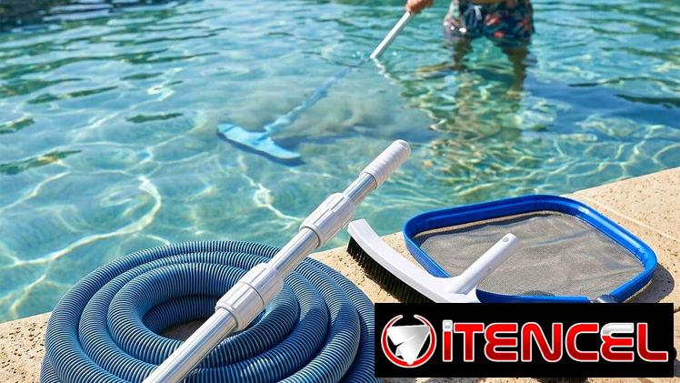 Limpieza de piscina ✅️Manguera ✅️Vara ✅️Cepillo