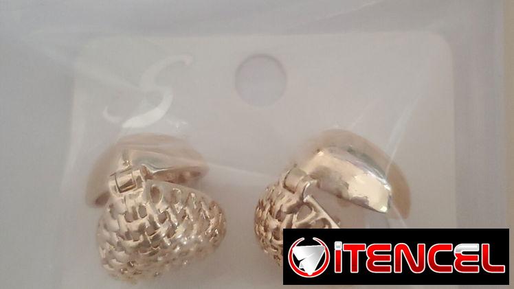 Aretes enchapado de oro 14 quilates