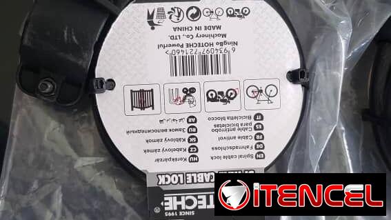 Candado Hoteche para motos y bici motos anti corte 2 llaves anti copia con aditamento adicional para llevar el Candado