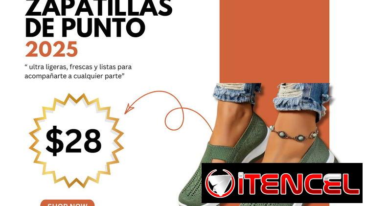 Zapatillas de punto transpirables para mujer – Modelo 2025