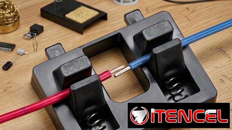 Ayudante para soldadura electrónica. Clip de fijación para cable. Pinza de soldadura de material