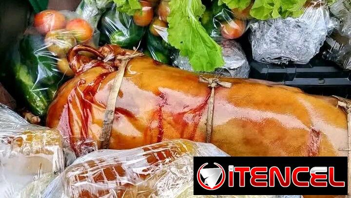 Cerdo asado entero para 40 comensales