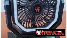 VENTILADOR RECARGABLE PORTÁTIL F6 CON LUZ LED 20000mAh NARANJA o VERDE