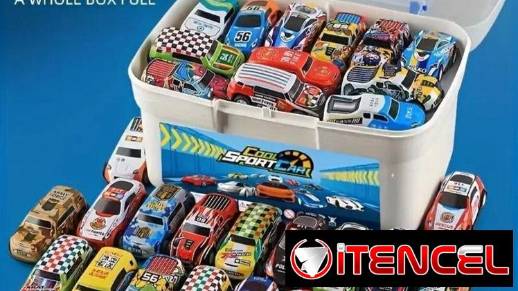 Juguete Set de 50 Carritos Metálicos con Caja 55 usd