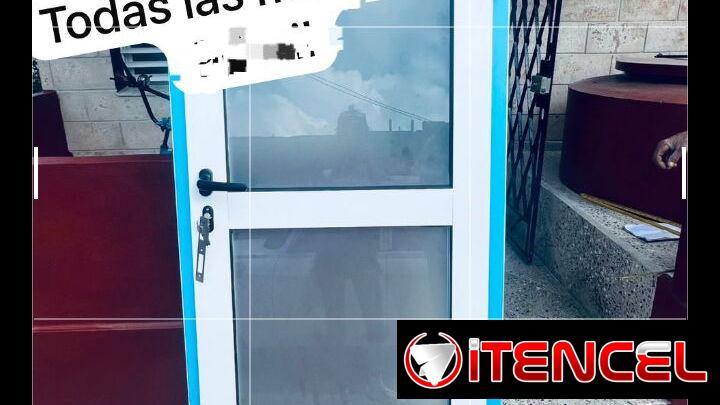 Puertas galbanizadas con cristales ( disponible todas las medidas )
