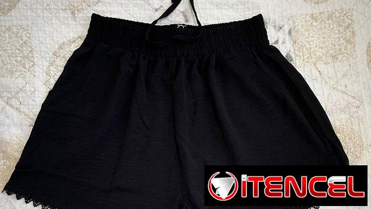 Shorts de tela de mujer
