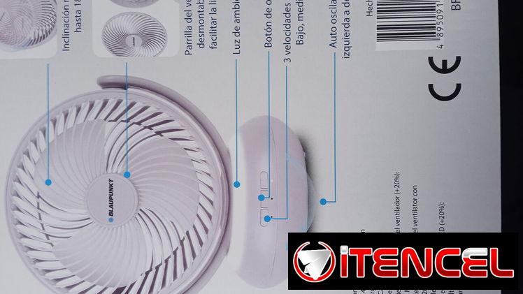 Ventilador Recargable 7 a 10h de duración