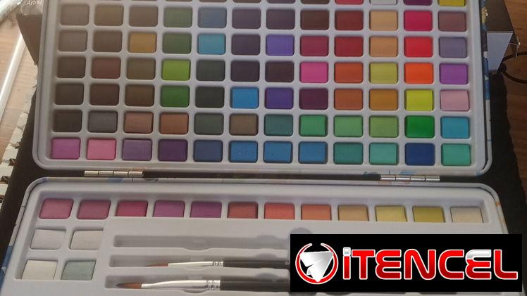 Set de 100 acuarelas sólidas