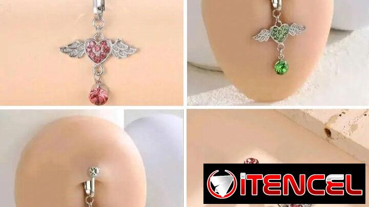 🔥Piercings Falsos de Ombligo🔥Sin Necesidad de Perforación🔥