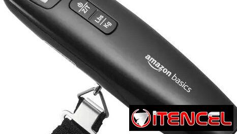 Balanza Digital Portátil Amazon Basics para Equipaje 50Kg/110Lb