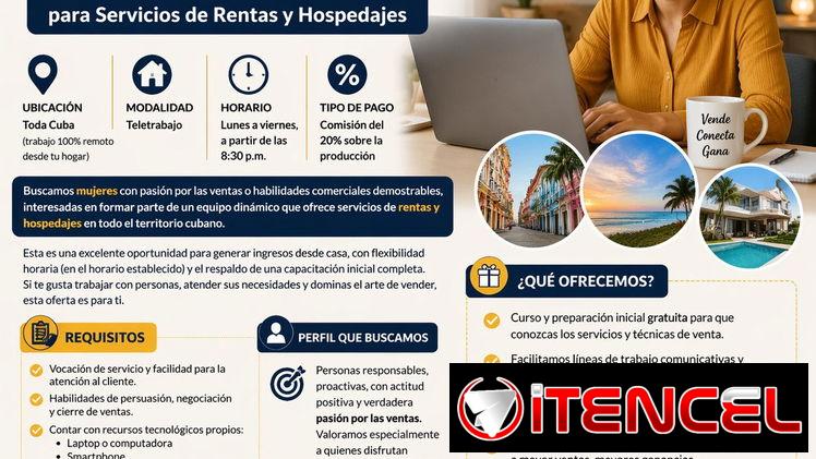 Oferta de Empleo en la La Habana. Comerciales y expertas en ventas. Ofertas de trabajo desde casa
