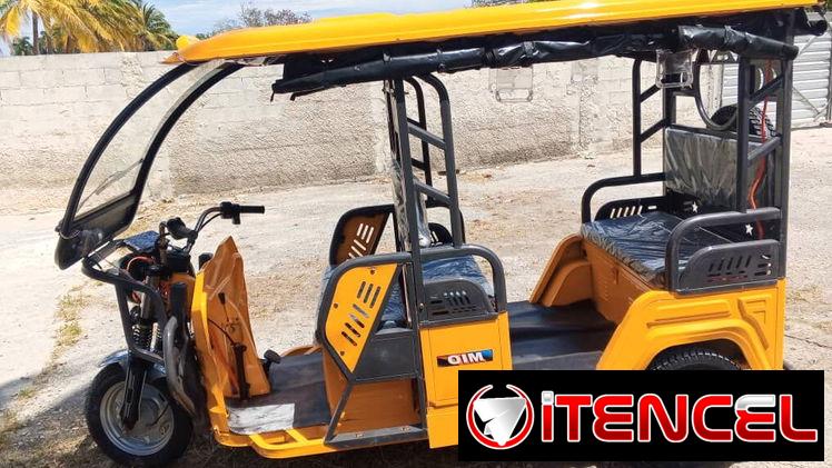 Triciclo eléctrico de paseo con batería de gel 60*58 amperes  Velocidad máxima 35 km por hora  Capacidad de carga hasta