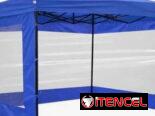 Carpas azules de 3*3m, son impermeables con paredes transparentes solo disponibles en color Azul
