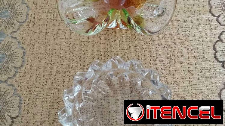 Elegantes piezas de cristal tallado origen europeo