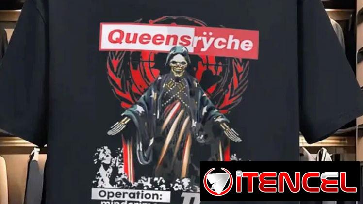Camisetas negras temáticas de rock & roll