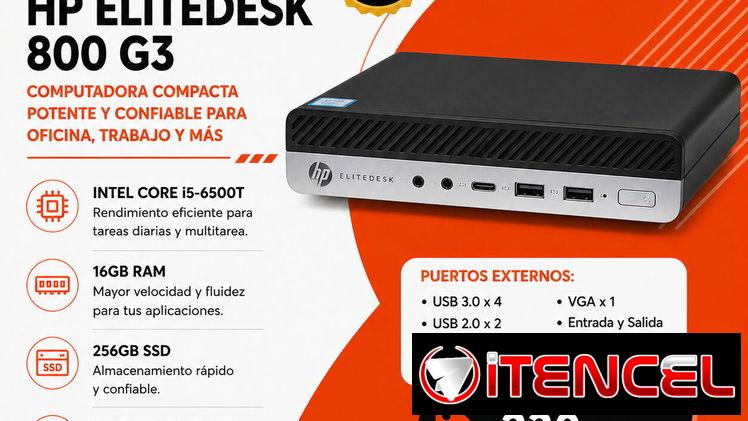 Mini PC HP EliteDesk 800 G3 i5 16GB 256GB SSD | Computadora Compacta en La Habana