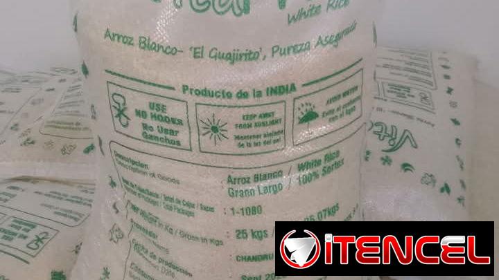 Saco de arroz de la india