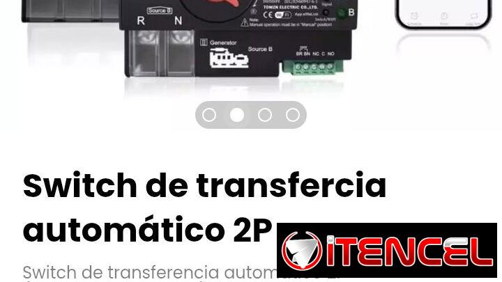 Switch de transfercia automático 2P. Modelo: TOQ7e-100/2