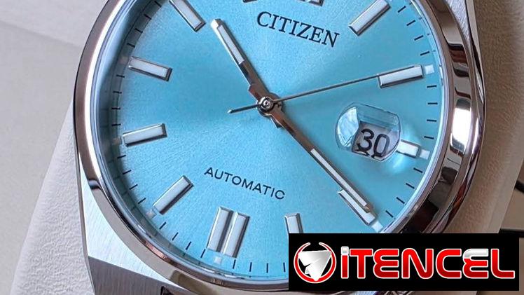 bellas esfera de color azul cielo, turquesa o verde  🕰 citizen tsuyosa automáticos
