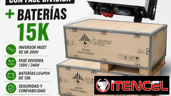 INVERSOR INFINISOLAR 3KW / BATERÍA 7.1KWh / 120V (TODO EN UNO) precio 1850 usd