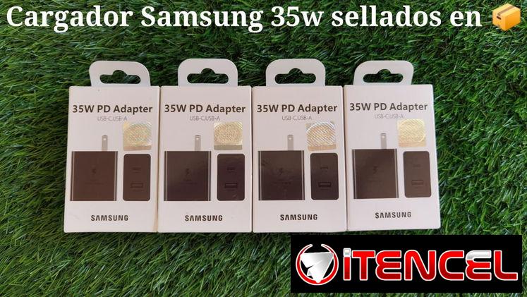 Cargador Samsung 35w doble entrada tipo c y USB sellado en caja 55595382