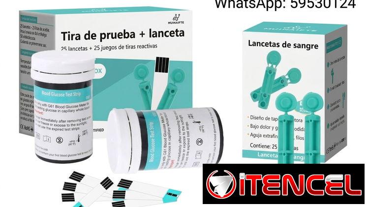 Glucómetro con 50 tiras y 50 lancetas