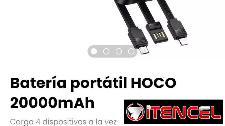 Batería portátil HOCO 20000mAh. Modelo: J146A Night Tide
