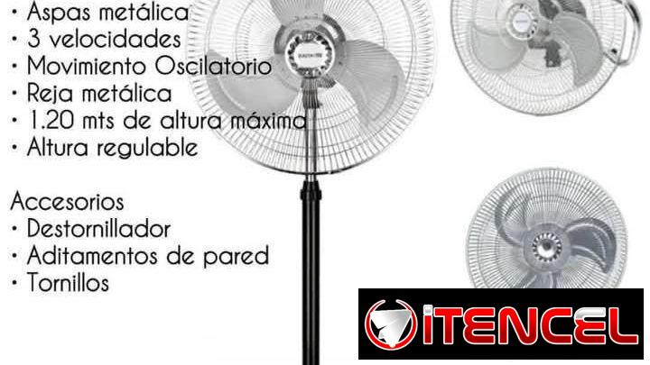 Ventiladores ciclones 3 en 1 Pedestal | Pared | Sobremesa