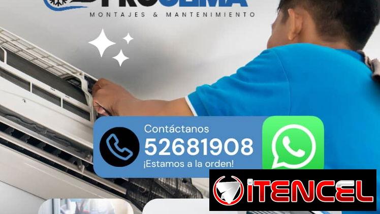Servicio de montaje, mantenimiento entre otros en splits y aires de ventanas.