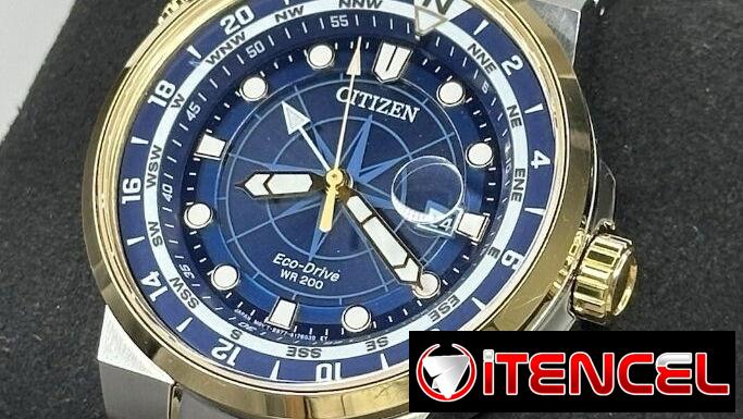 58049738 , CITIZEN ECODRIVE ENDEAVOR PARA HOMBRE (BJ7144-52L) DE 44MM , CRISTAL DE ZAFIRO , 2 TONOS , NUEVO A ESTRENAR