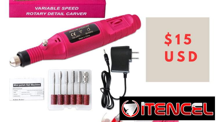 Máquina de uñas nueva con sus accesorios