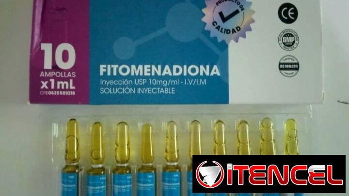 Venta de Vitamina K inyectable . Precio 1200 cada ampulas
