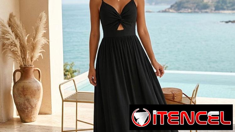 Vestido Maxi de Lino con Detalle Torcido y Cutout – Cupshe (Talla XL) 25