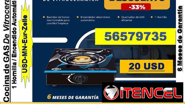 COCINAS GAS (Vitrocerámica)..tlf 56579735../(USD-MN-Eur-Zelle)/Recogida en Marianao/Garantía 6m/Tpte (Costo Adicional)
