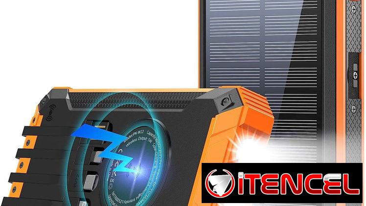 ‼️Cargador portátil de 38800mah con panel solar/carga inalámbrica…53317139‼️