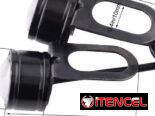 Luces led q parpadean estrobo se ponen en la base de los espejos en la moto