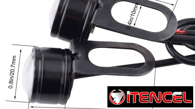 Luces led q parpadean estrobo se ponen en la base de los espejos en la moto