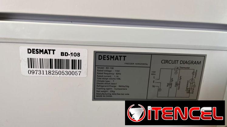 🧊❄️ 200 ❄️🧊 NEVERA DESMATT 3.8 PIES –  108 LITROS. MENSAJERÍA CON FACTURA YA GARANTÍA. TLF 55833699