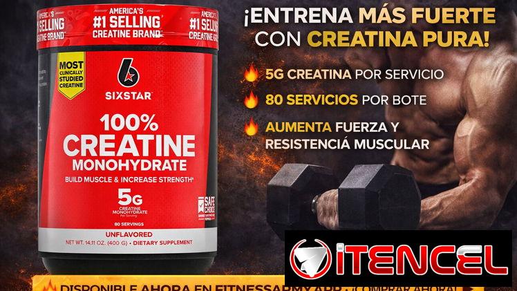 CREATINA MONOHIDRATADA SIXSTAR 400GR-80SERV. 58234161 y 56902981 FITNESSARMY