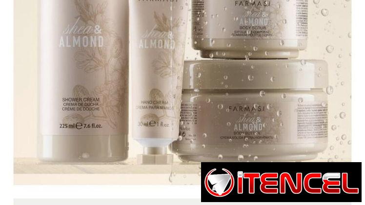 SET REGALO DE ALMENDRA CON CREMA, EXFOLIANTE, GEL DE BAÑO Y CREMA PARA LAS MANOS DE LA MARCA FARMASI