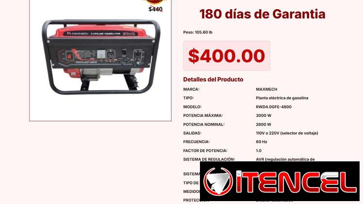 PLANTA ELÉCTRICA 3000W MAXMECH VPT#-0242