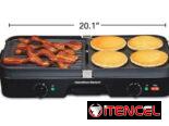 Parrilla eléctrica – Hamilton Beach-utilizarble como parrilla,  plancha o como ambos a la vez-Nueva
