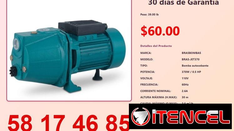 BOMBA DE AGUA AUTOCEBANTE BRAS-JET370 0.5HP