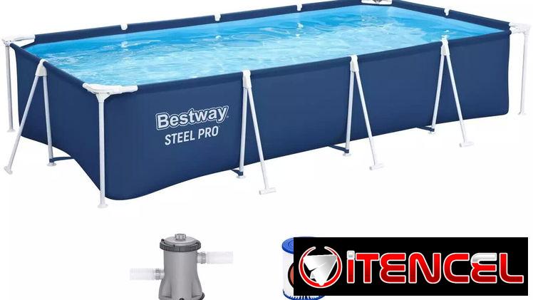 Piscina rectangular de tubos « Bestway » 4 m * 2.11 m * 81 cm