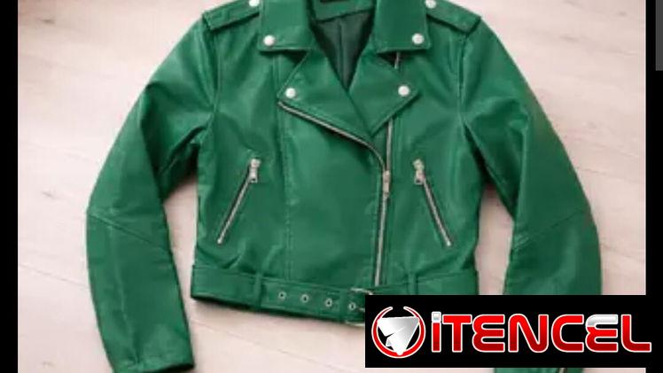 Chaquete de vinil en verde muy buena calidad