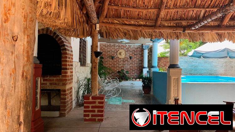 Cod.Z 🏠 Casa de Renta en Guanabo para 8 personas: Piscina y Ranchón