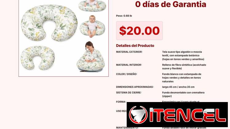 Almohada de lactancia con funda removible para fácil higiene VPT#-0017