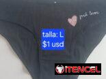 Blumers de algodon talla L negro $1 usd, talla XS $400 cup