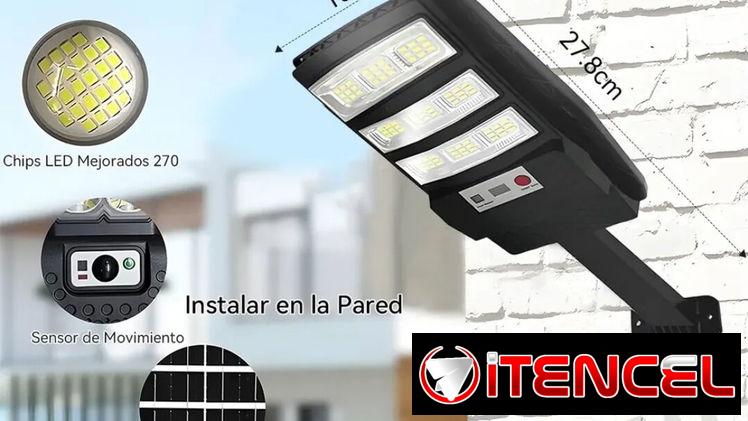 lampara recargable con panel solar