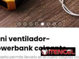 Mini ventilador-powerbank colgante. Cable de carga incluido